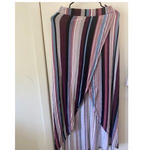 colorful striped skirt